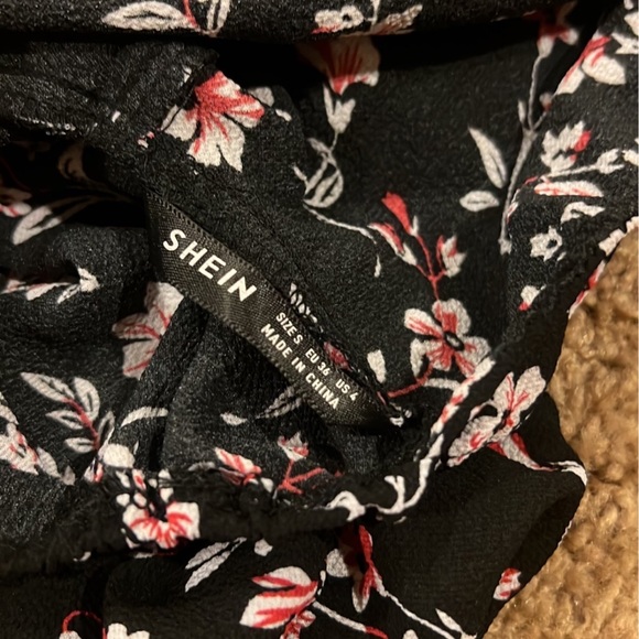 Off the shoulder Bardot top shein floral print - Picture 4 of 4